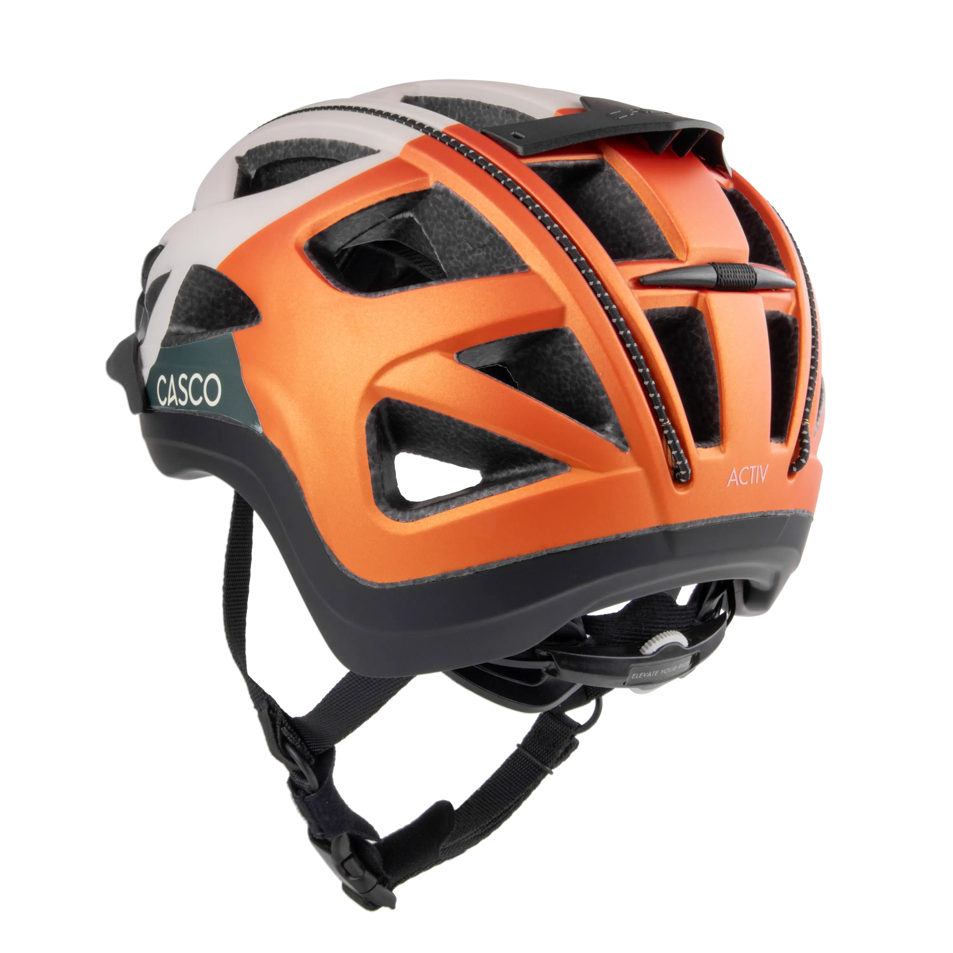 fahrradhelm schwarz orange ACTIV SL NOMAD SILK SEIDENWEISS-ORANGE – CASCO